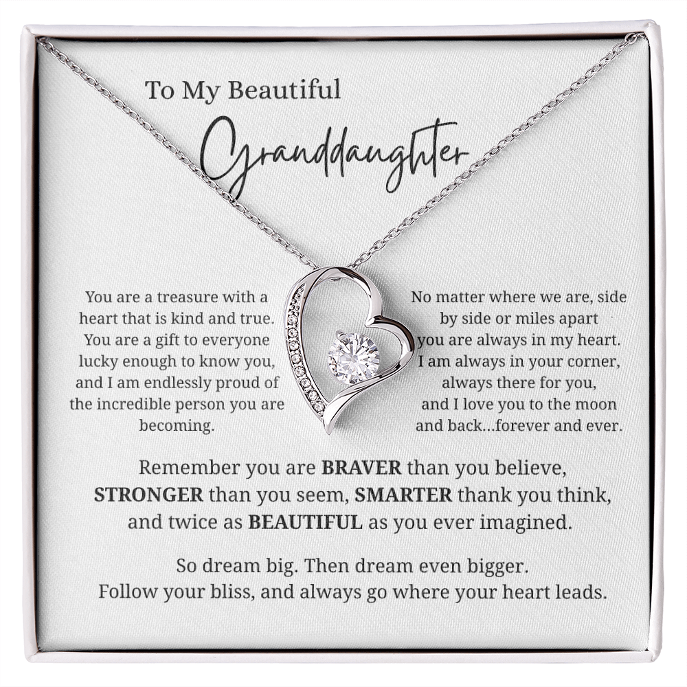 To My Beautiful Granddaughter | Forever Love Necklace