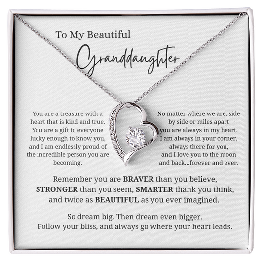 To My Beautiful Granddaughter | Forever Love Necklace