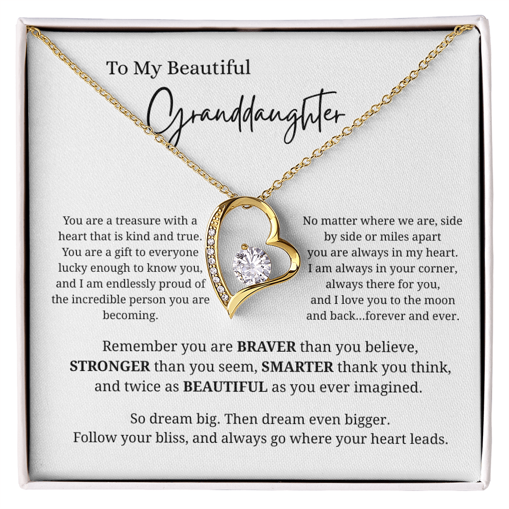 To My Beautiful Granddaughter | Forever Love Necklace